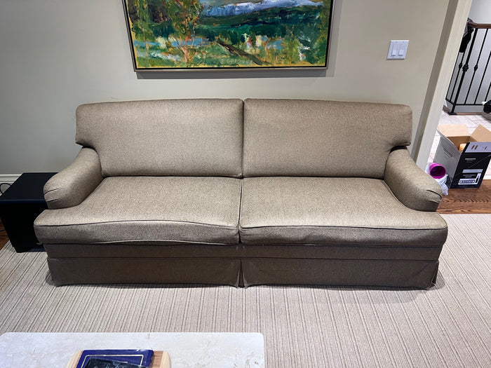 Custom Made Grey Upholstered Sofa