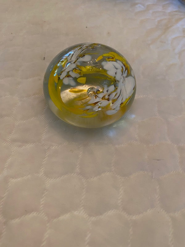 Signed Art Glass Paperweight