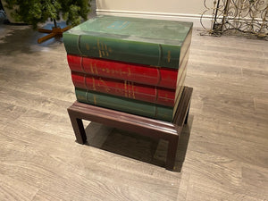 Stacked Books Side Table- "Maps of the Great Explorers"