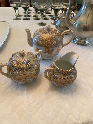 3 Piece Oriental Porcelain Tea Set