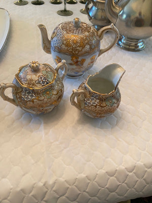 3 Piece Oriental Porcelain Tea Set