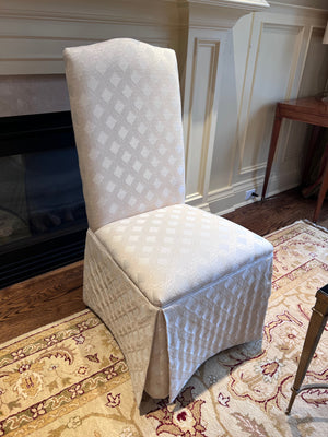 Pair of Cream Upholstered Accent Chairs