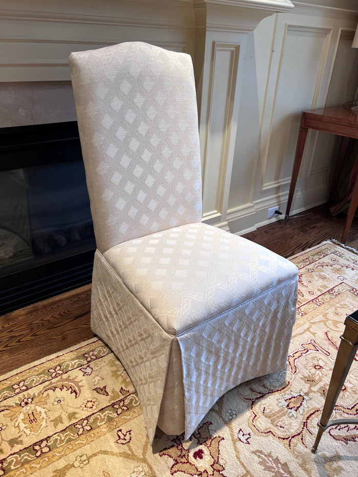 Pair of Cream Upholstered Accent Chairs