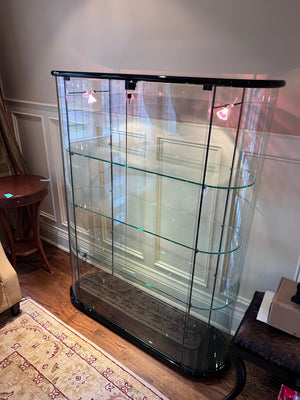3 Tier Glass Display Cabinet with Interior Lighting