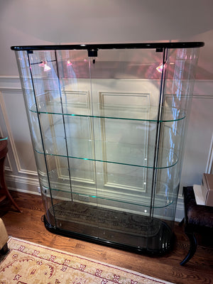 3 Tier Glass Display Cabinet with Interior Lighting