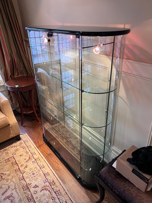 3 Tier Glass Display Cabinet with Interior Lighting