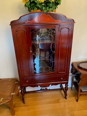 Antique China Cabinet on Casters