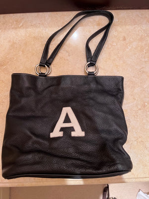 Roots Black Leather Purse