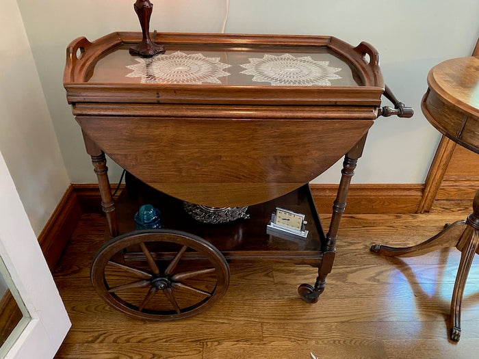 Antique Wood Tea Cart