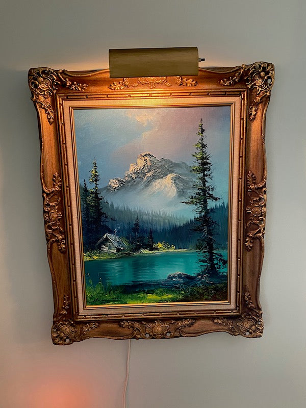Original Framed & Signed Oil Painting- Mountain Scene