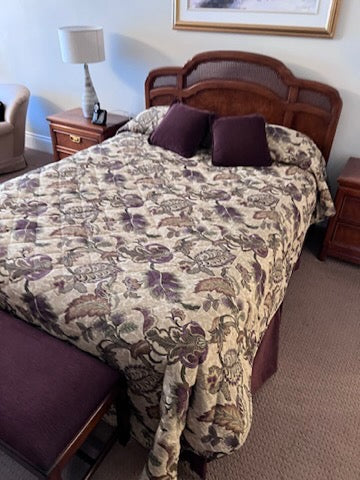 Vintage Chinoiserie Thomasville 'Mystique Collection' Queen Headboard