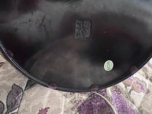 Black Metal Vase, Made in Japan- 17"h