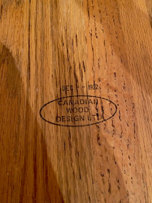 "Canadian Wood Design Ltd" Custom Made Oak Wood Dining Table + 8 Chairs