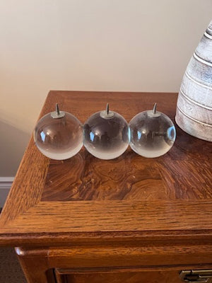 MCM Alfredo Barbini Murano Glass, 3 Spheres Candle Holder