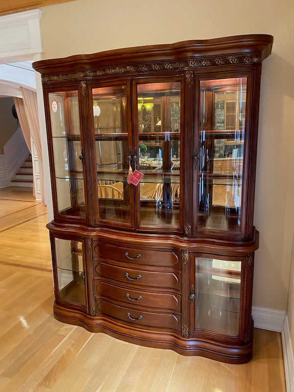"AICO Michael Amini"- La Francaise Signature Series China Cabinet With Touch Lighting (*LIKE NEW)