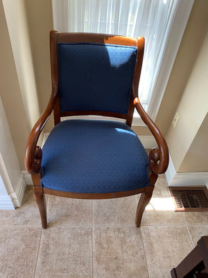 Blue "Sherrill" Accent Chair