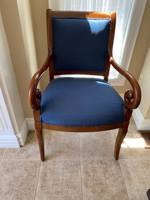 Blue "Sherrill" Accent Chair