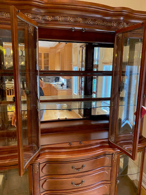 "AICO Michael Amini"- La Francaise Signature Series China Cabinet With Touch Lighting (*LIKE NEW)