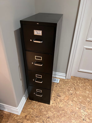 HON Black Filing Cabinet