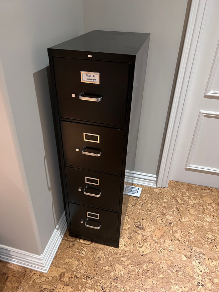 HON Black Filing Cabinet