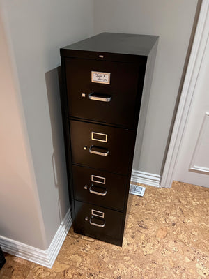 HON Black Filing Cabinet
