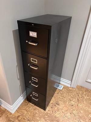 HON Black Filing Cabinet