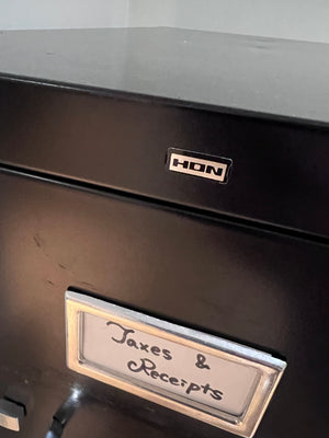 HON Black Filing Cabinet