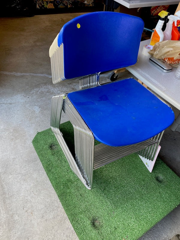 SET OF 14 VINTAGE Stacking CHAIRS BY MAX STACKER FOR STEELCASE