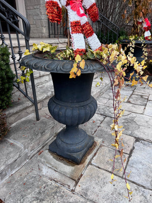 2 Outdoor Cast Iron Planters (39" H)