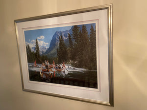 Signed & Numbered Print by Paul Calle- "Voyageurs and Waterfowl"