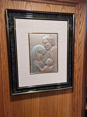 Moroui Framed Silver Tooling Wall Art