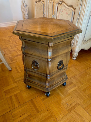 Wood Accent Table on Wheels