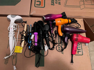 Blow Dryer, Straightener, Curler & Back Massager Lot