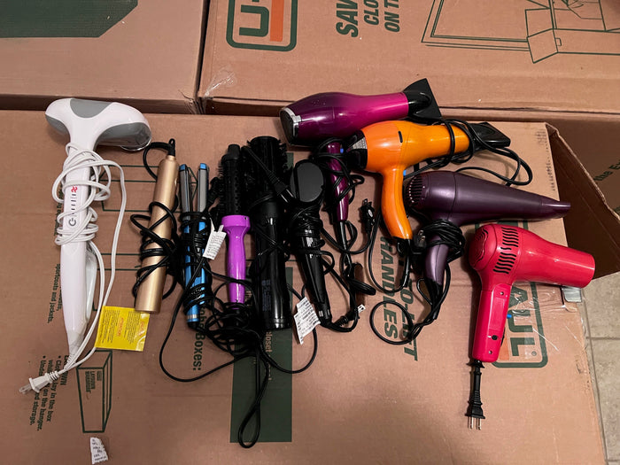 Blow Dryer, Straightener, Curler & Back Massager Lot