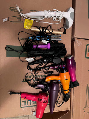 Blow Dryer, Straightener, Curler & Back Massager Lot