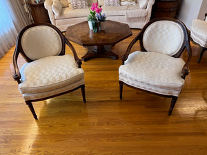 Pair of Beautiful Armchairs, Wood Frame