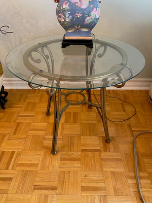 Glass Top Accent Table