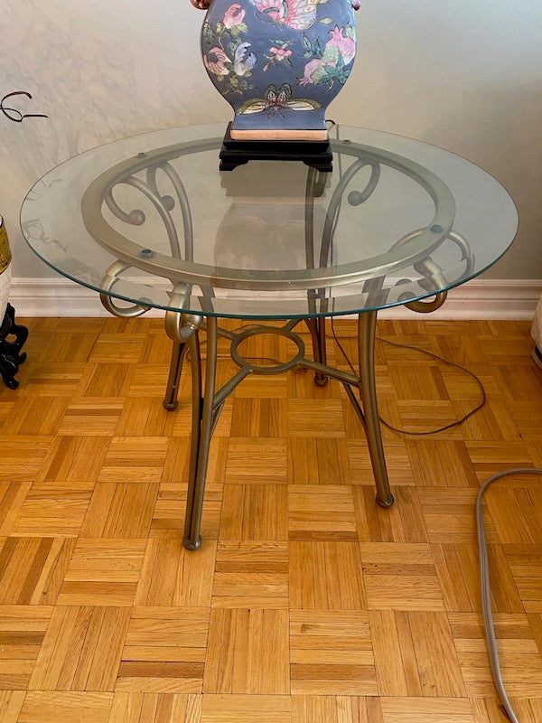 Glass Top Accent Table