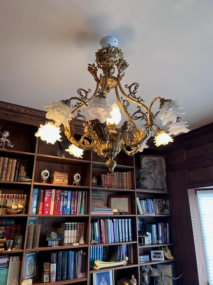 Ornate Brass Light Fixture