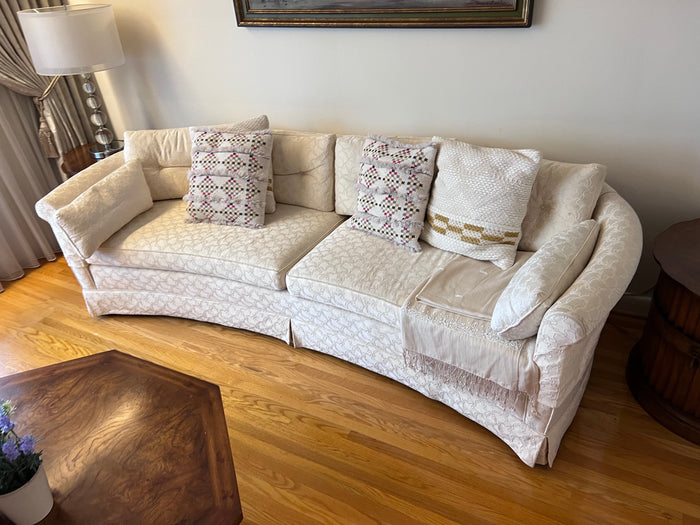 Vintage White Upholstered Sofa
