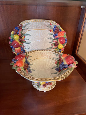 Fitz and Floyd Fruit Bowl & Platter