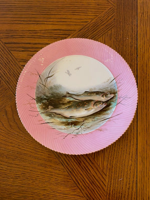 Pink Fish Decorative Plate- EBD Burslem