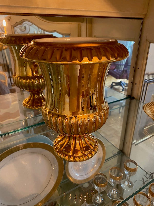 Gold Porcelain Urn