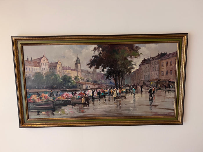 Original Oil Painting- European Scene