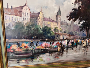 Original Oil Painting- European Scene