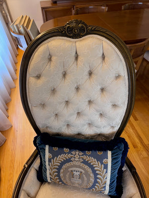 Vintage Tufted High-Back Chair
