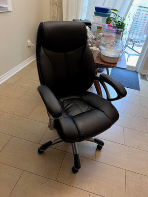 Staples Bonded Leather High-Back Manager's Chair (Retail $339)