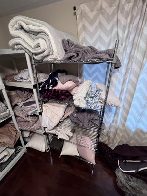 2 Plastic, 1 Metal Shelving Lot
