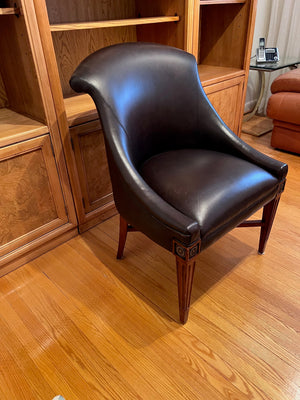 The Bombay Company Brown Leather Chair # 2