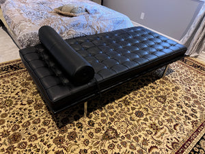 Black Leather Barcelona Daybed